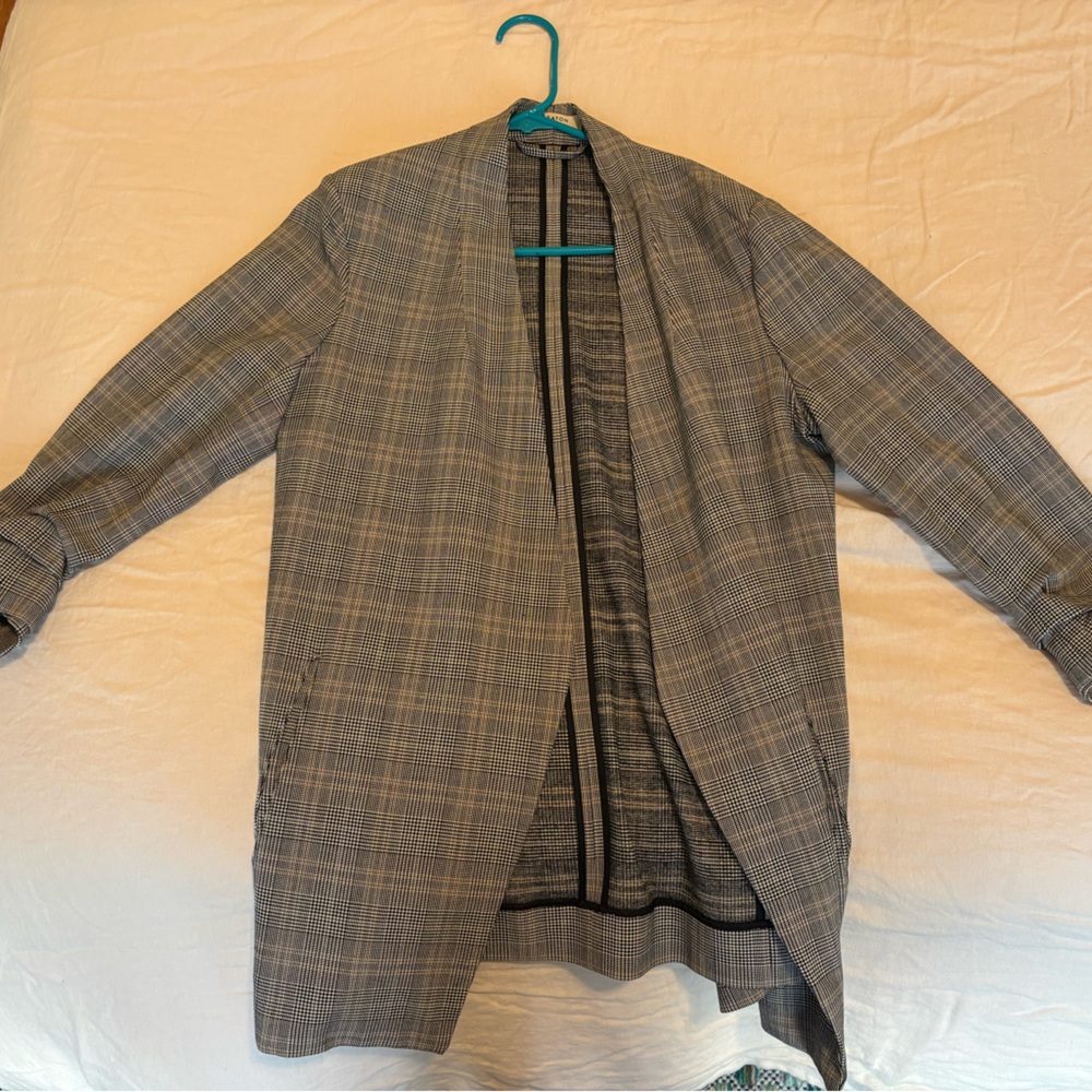 Babaton Power Blazer - Black, Tan and White Checkered Blazer